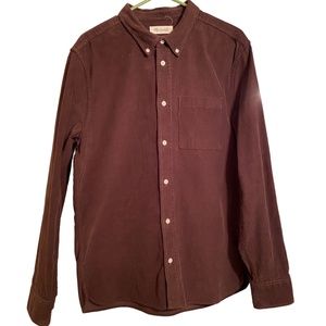Madewell Sunday Perfect Fit Corduroy shirt Dark Brown medium